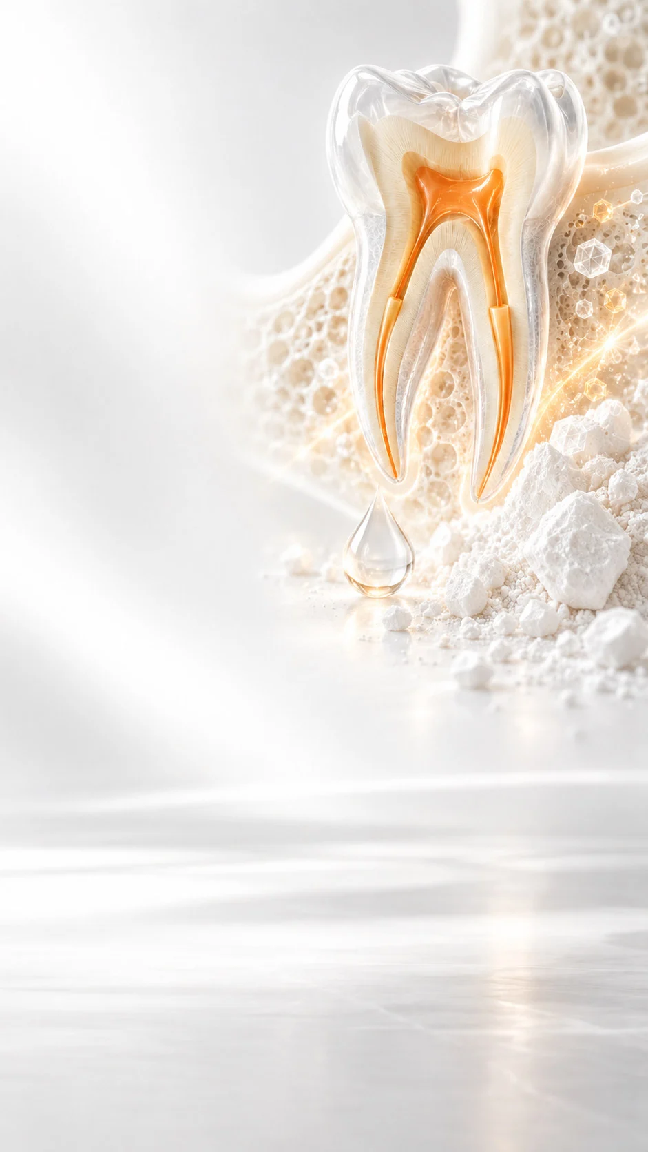 Conceptual illustration for Calcium Hydroxide Powder