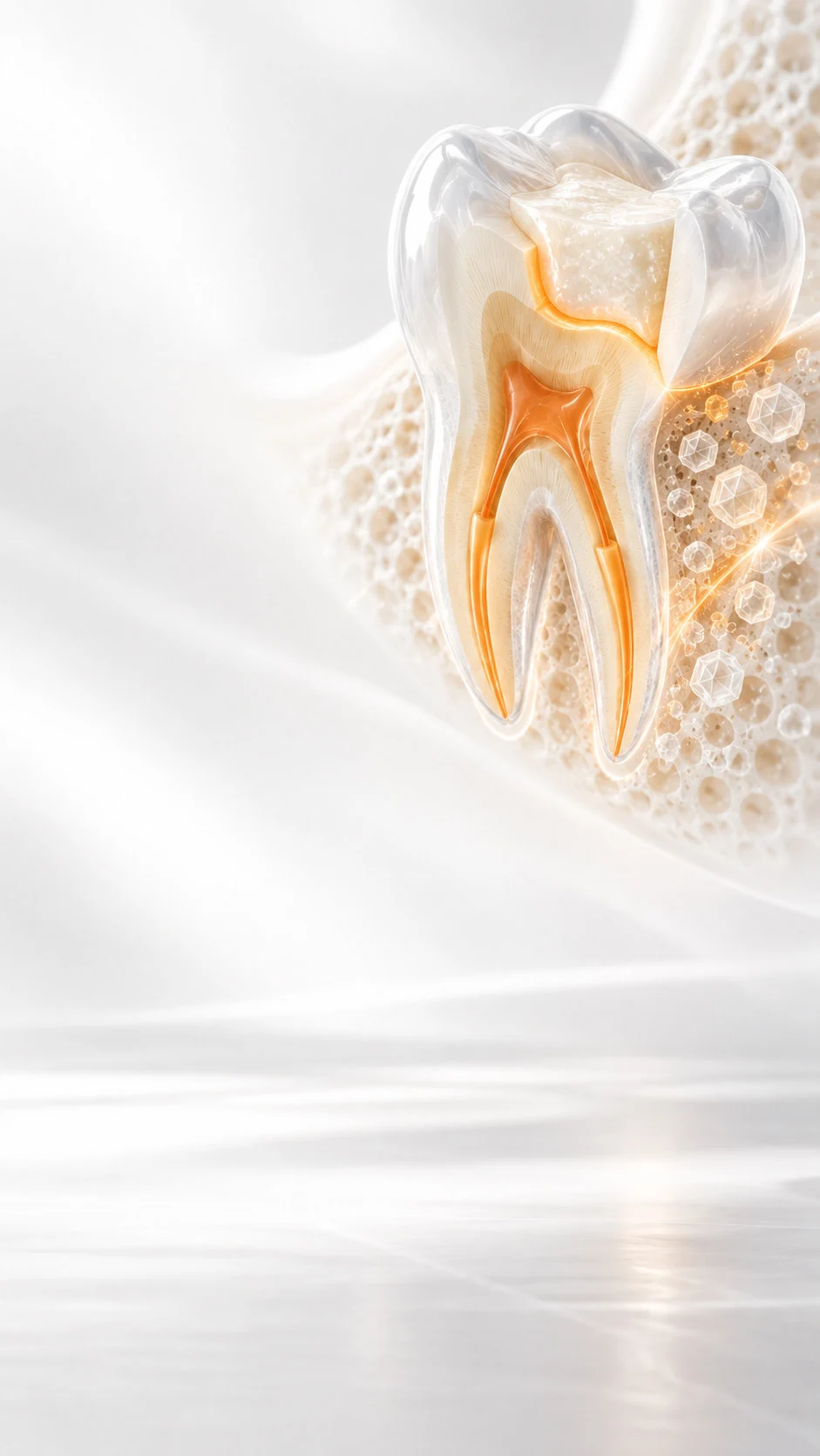 Conceptual illustration for Glass-Ionomer Restorative Cement